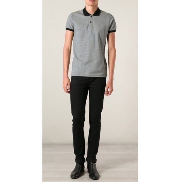 YSL -  Striped polo shirt, XS - Picture 3 of 5